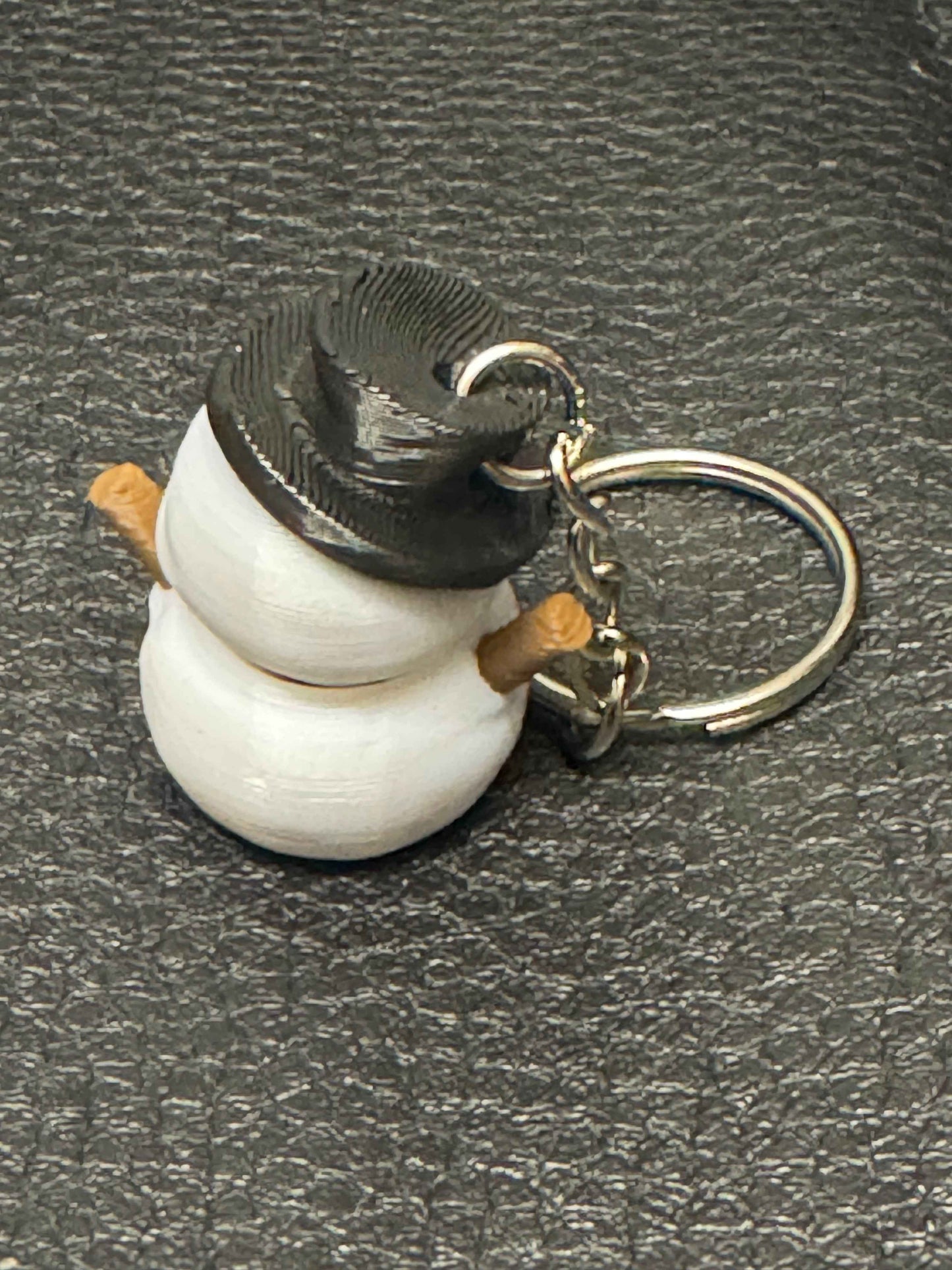Snowman 3D Printed Spinning Fidget 3D Pla Printed Keyring, Kids & Adults ADHD 4CM High - Snazzy Dudds