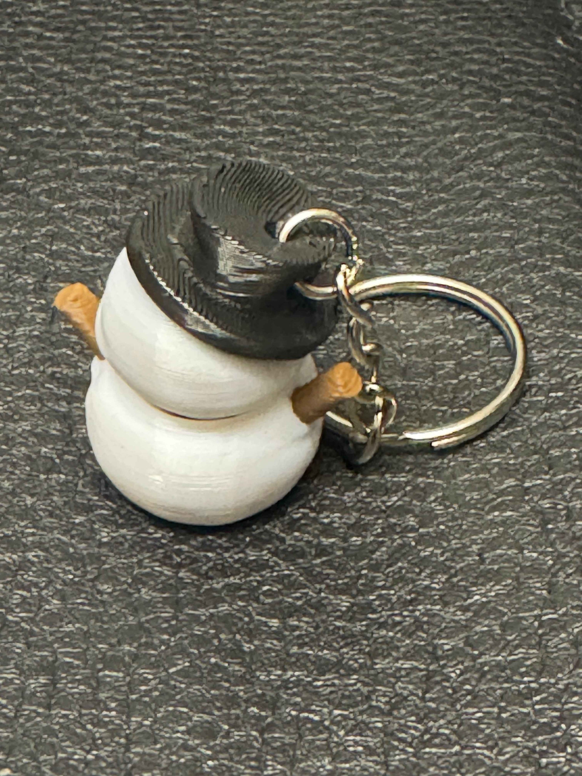 Snowman 3D Printed Spinning Fidget 3D Pla Printed Keyring, Kids & Adults ADHD 4CM High - Snazzy Dudds