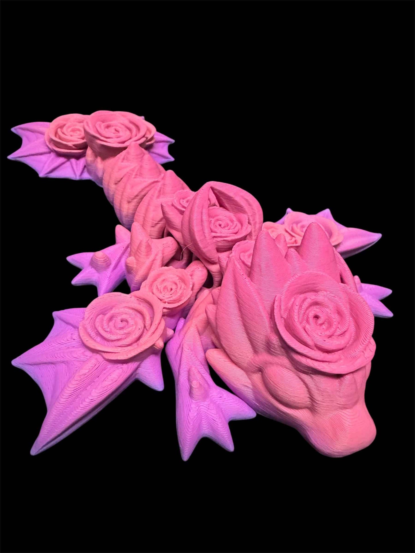 Flexible Fidget Rose Dragon 3D Printed Articulated Sensory Toy For ADHD Autism Stimming Adults Kids - Snazzy Dudds