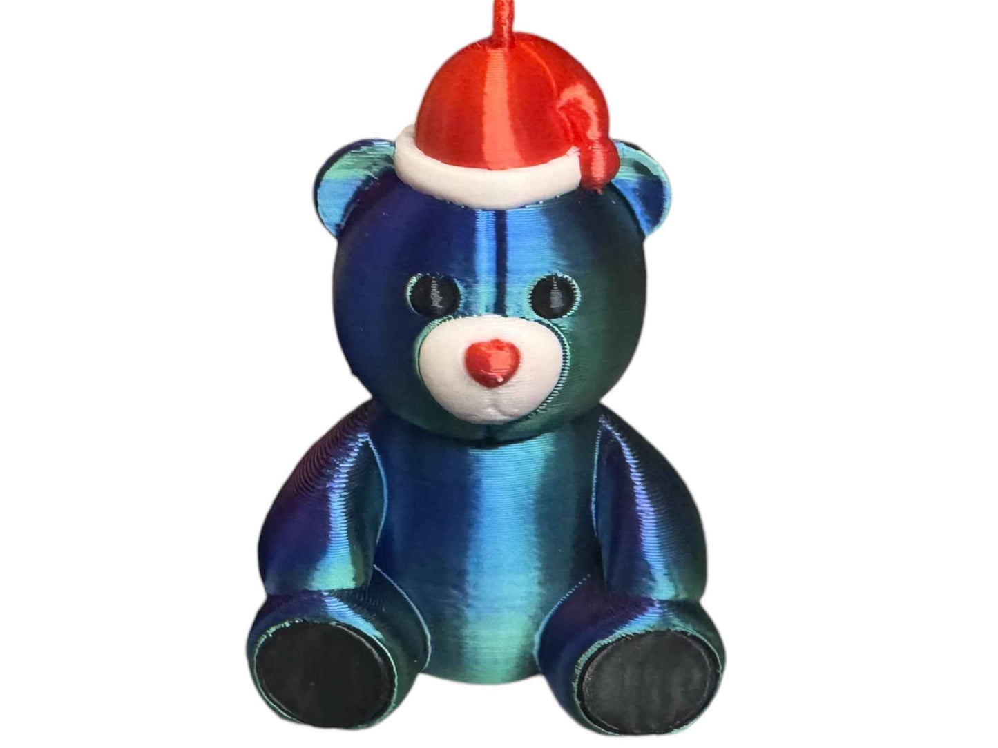 Christmas Bear - 3D Printed Pla Filament Christmas Ornaments for Christmas Tree Decorations, Hanging Christmas Decorations - 1 per order - Snazzy Dudds