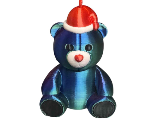 Christmas Bear - 3D Printed Pla Filament Christmas Ornaments for Christmas Tree Decorations, Hanging Christmas Decorations - 1 per order - Snazzy Dudds