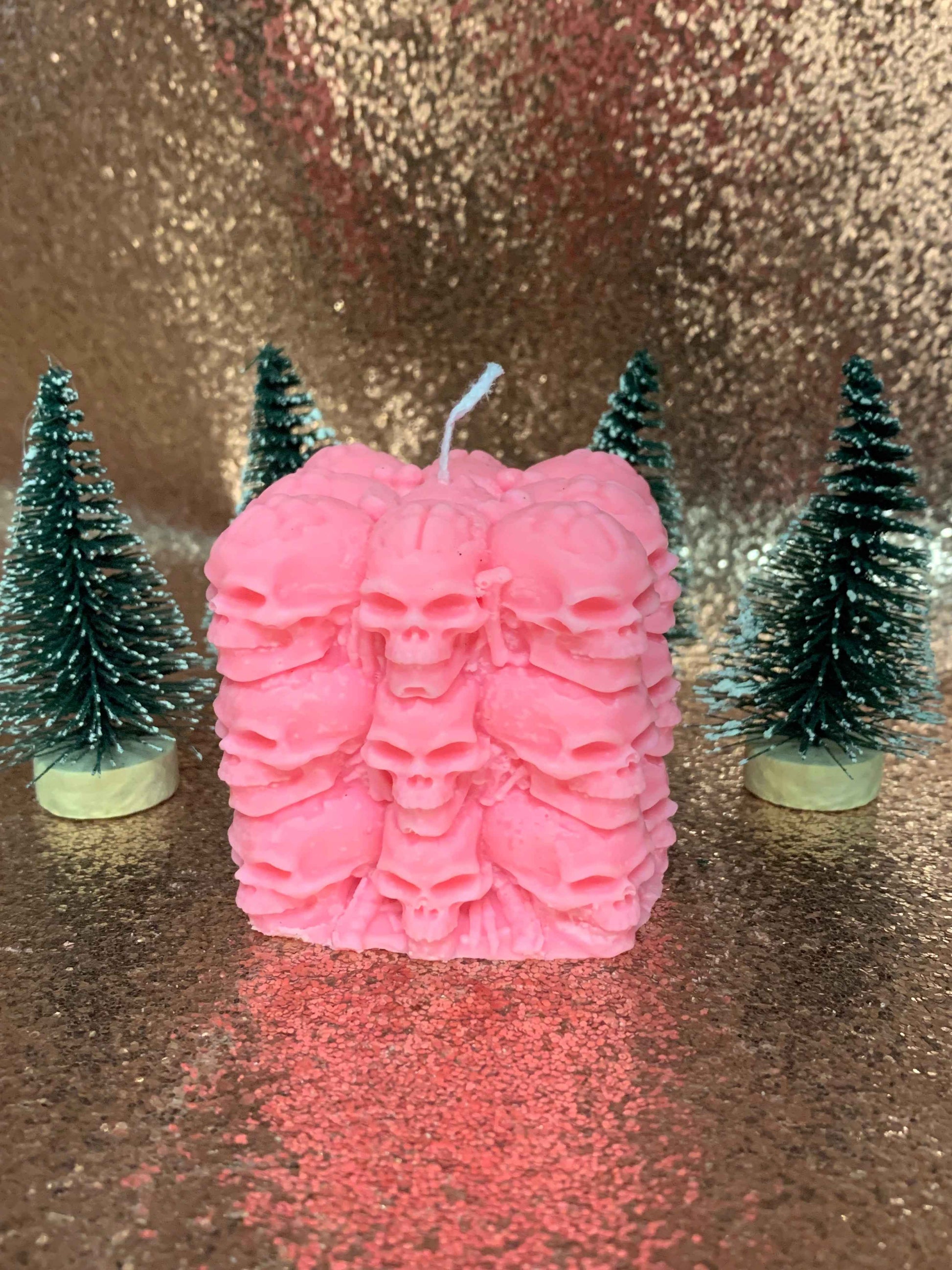 Gothic Lover Skull Square Pillar Candle - Snazzy Dudds