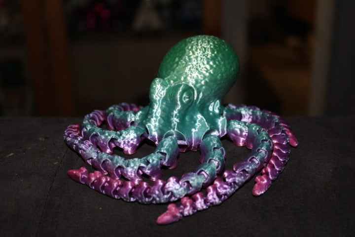 Flexible Fidget Colourful Octopus 3D Printed Articulated Sensory Toy For ADHD Autism Stimming Adults Kids - Snazzy Dudds