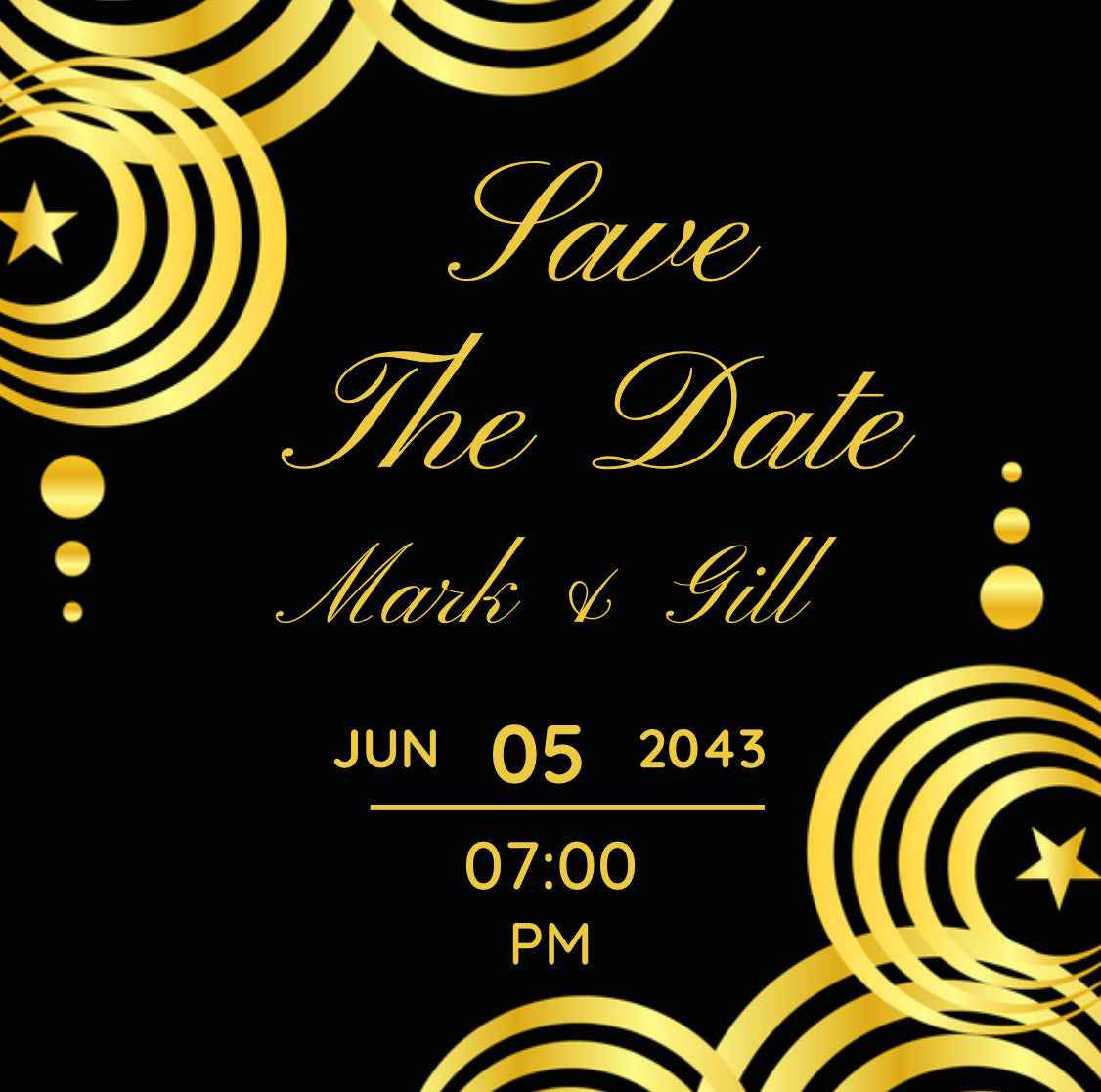 Save The Date Wedding Photo Magnet Gold - Personalised Memory Keepsake - Snazzy Dudds
