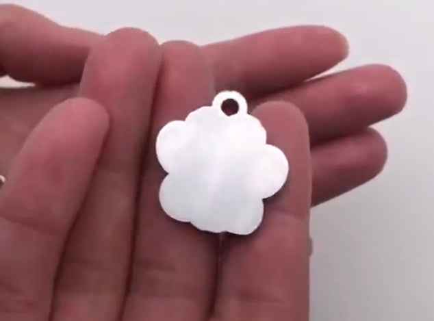 Engraved Glitter Paw Print Pet Dog Name Tag Personalised Custom ID Tag - Snazzy Dudds
