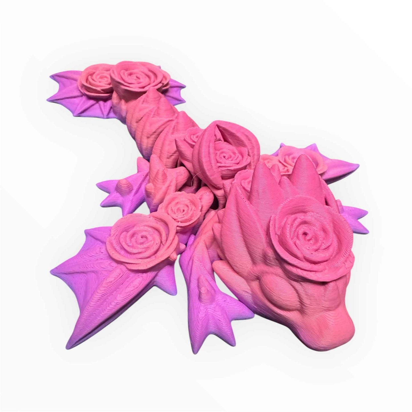 Flexible Fidget Rose Dragon 3D Printed Articulated Sensory Toy For ADHD Autism Stimming Adults Kids - Snazzy Dudds