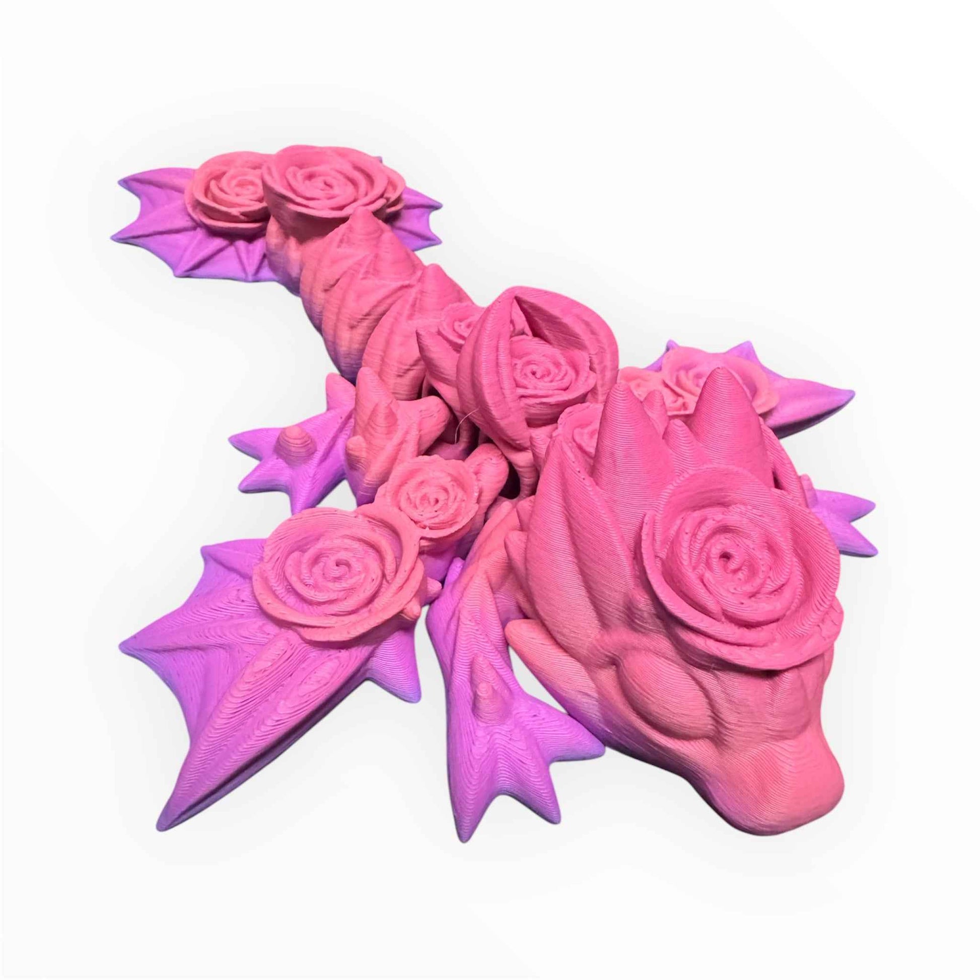 Flexible Fidget Rose Dragon 3D Printed Articulated Sensory Toy For ADHD Autism Stimming Adults Kids - Snazzy Dudds