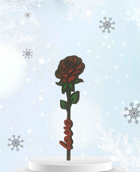 Laser Cut Rose and Gift Box Valentines Day - Snazzy Dudds