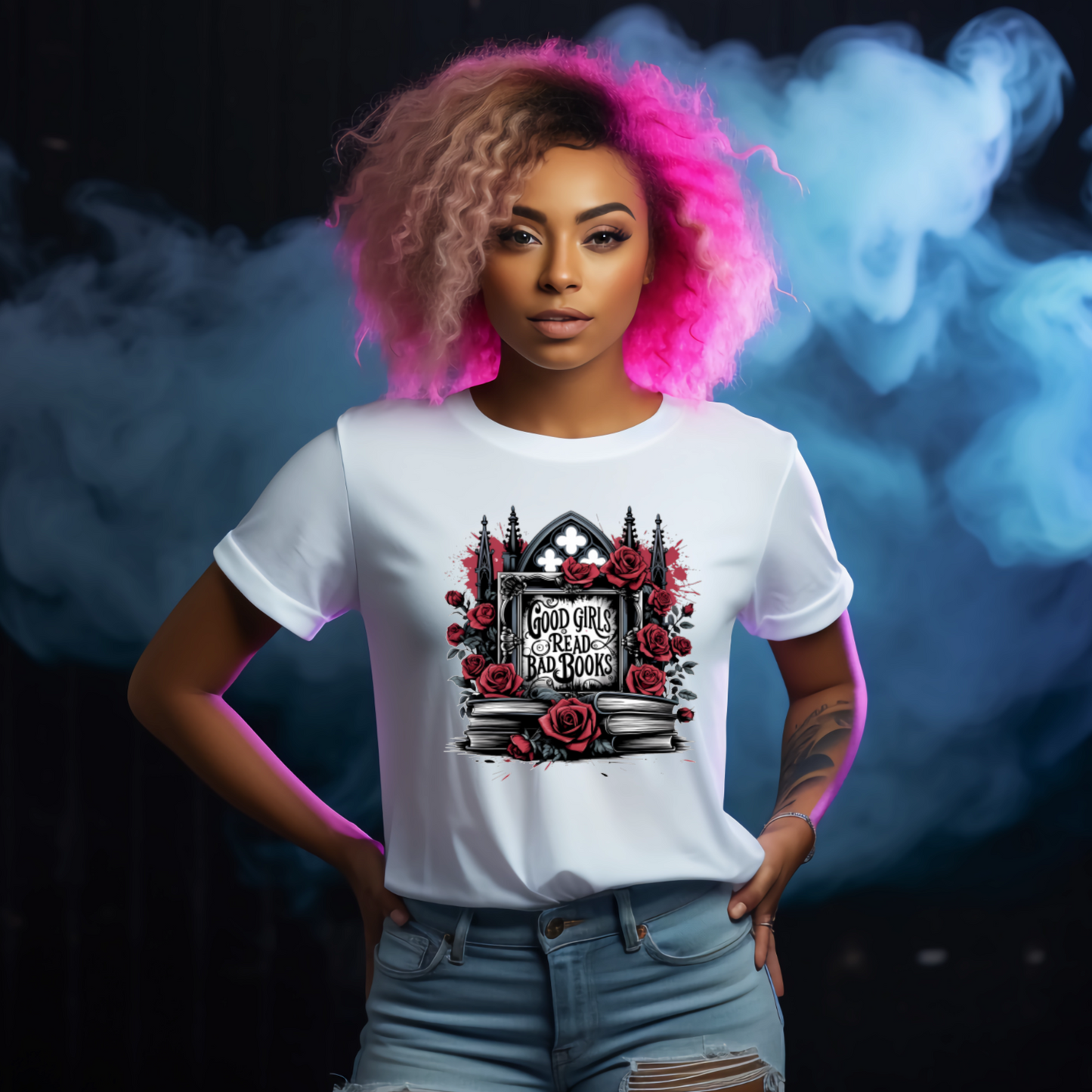 Good Girls Read Bad Books Adult Funny Tshirt - Snazzy Dudds