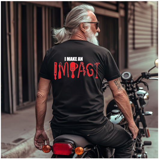 I Make An Impact, BDSM Adult Kink Events Black Fetish Novelty Gift Unisex Tshirt Tee - Snazzy Dudds
