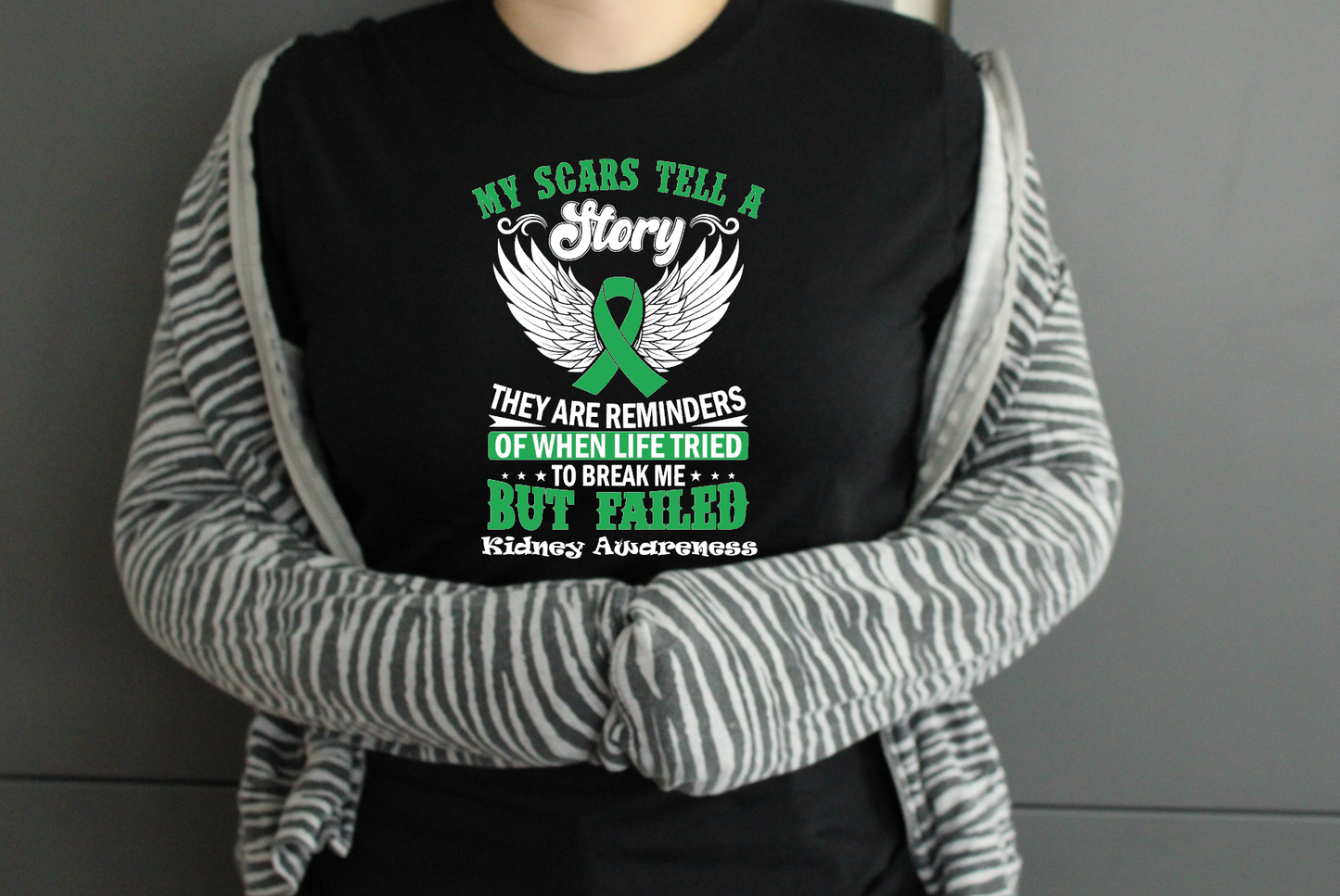 My Scars Tell A Story (Kidney) Tshirt - Snazzy Dudds