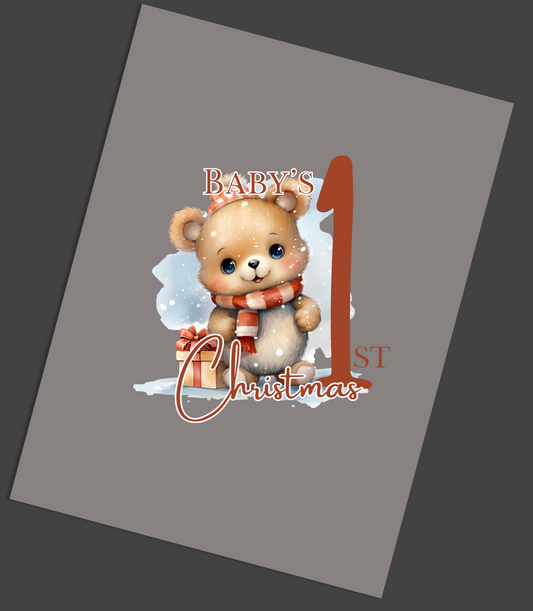 Babys First Christmas DTF Transfer - Snazzy Dudds