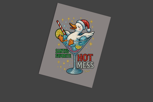 Santas Hot Mess DTF Transfer - Snazzy Dudds