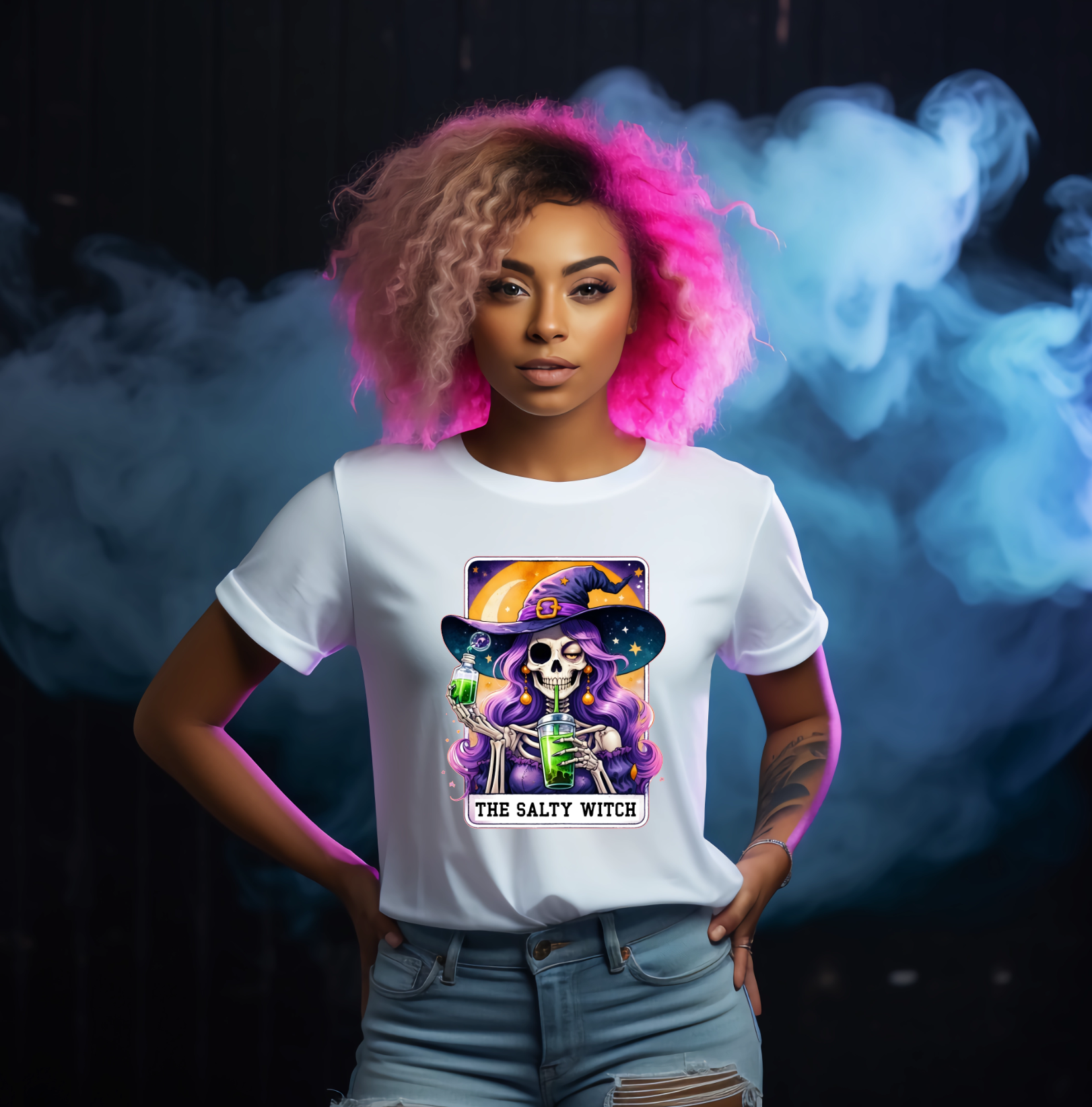 The Salty Witch Tarot Card Tshirt - Snazzy Dudds