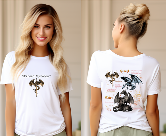 FW Dragon Rider Book Lover Graphic Tee for Men & Women, - Snazzy Dudds