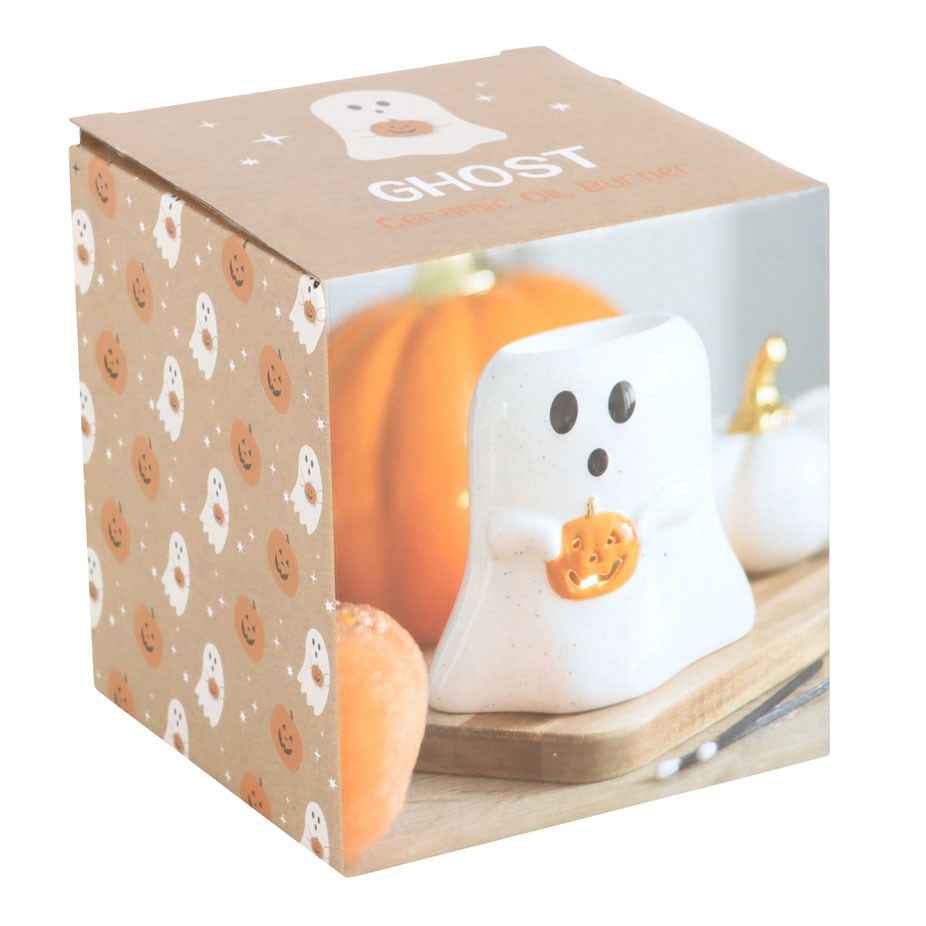 GHOST SHAPED Wax / OIL BURNER WITH PUMPKIN With FREE GIFT - Snazzy Dudds