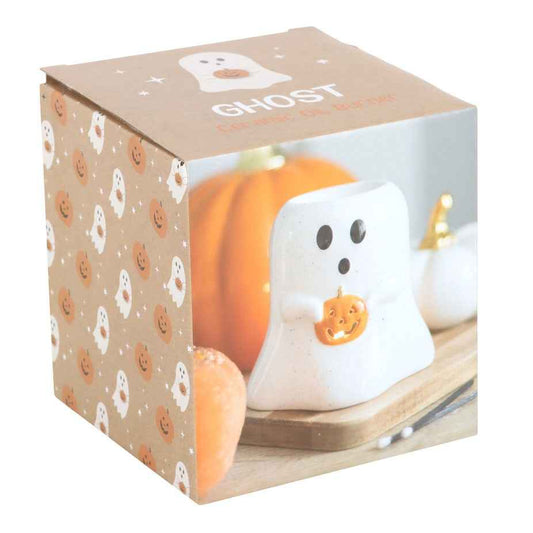 GHOST SHAPED Wax / OIL BURNER WITH PUMPKIN With FREE GIFT - Snazzy Dudds