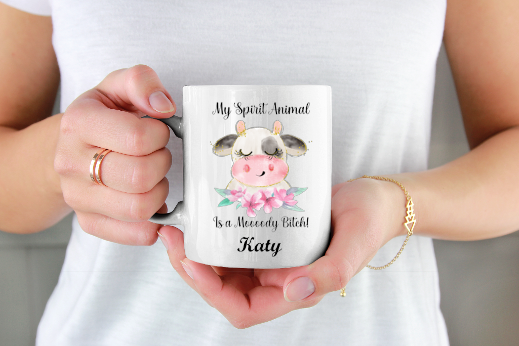 My Spirit Animal Is a Moody - Cup- Rude 11oz Cup Mug - Snazzy Dudds