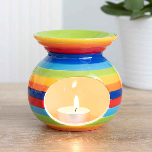 Rainbow Stripe Pride WAX MELT / OIL BURNER - Snazzy Dudds